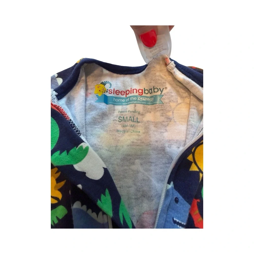 Sleeping Baby Zipadee-Zip Dinosaur Print Swaddle Transition Sleep‎ Sack S 4-8M